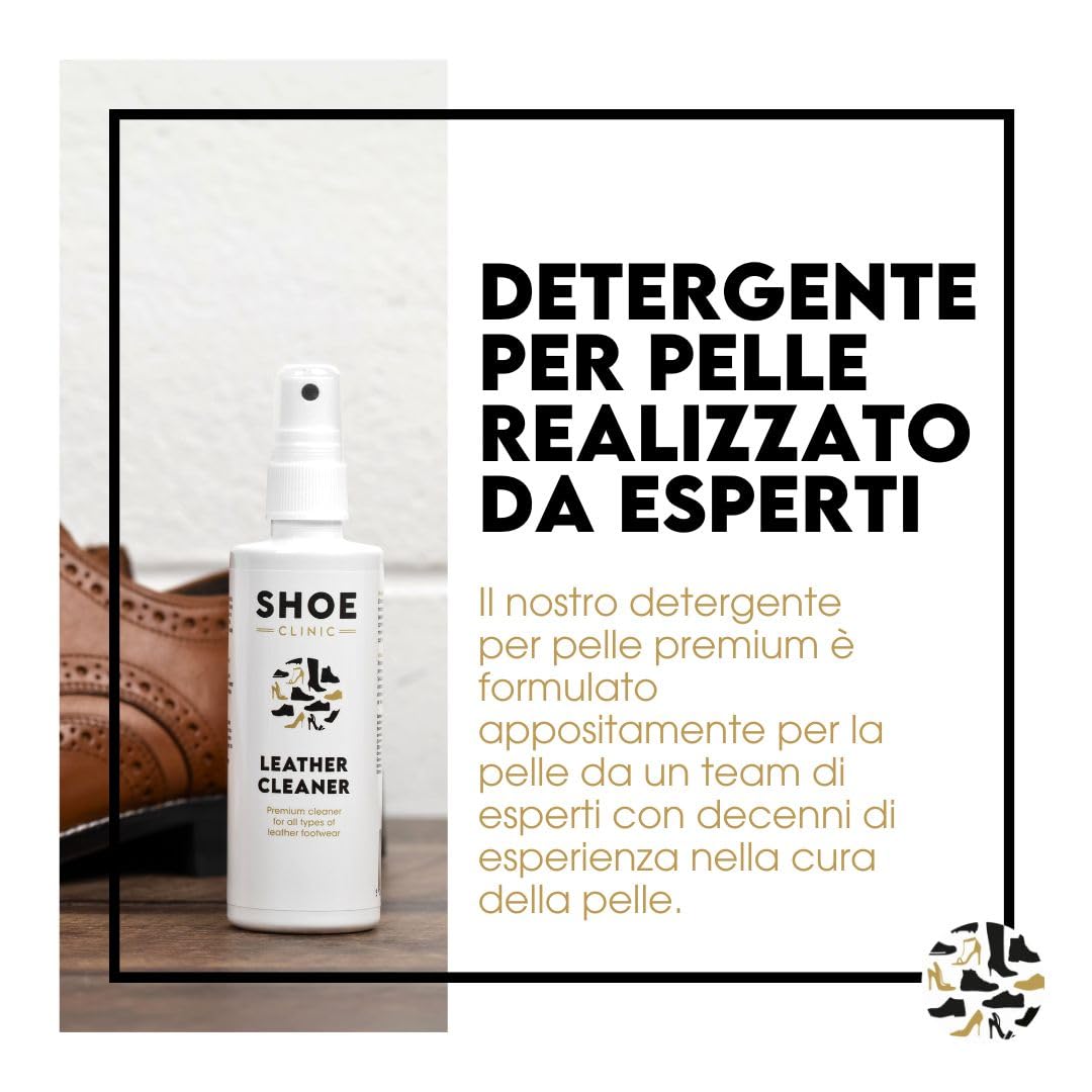 Shoe Clinic Detergente e protettore per pelle utilizzare su stivali, scarpe da ginnastica e altro per uomini e donne (125 ml)