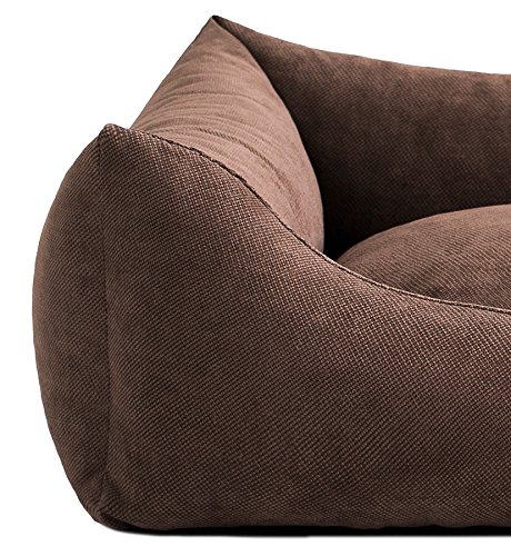 Leo4dog. Sofa Sun. 6 Größen, 4 Farben. Hundebett, Hundekissen, Hundesofa,Hundekorb. (80x60, Braun)