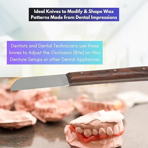 Miniatura 5 de Cuchillo de yeso dental Alineado Cuchillo de modelado Tallador de laboratorio restaurador Instrumento de mezcla hecho de acero inoxidable Viene con