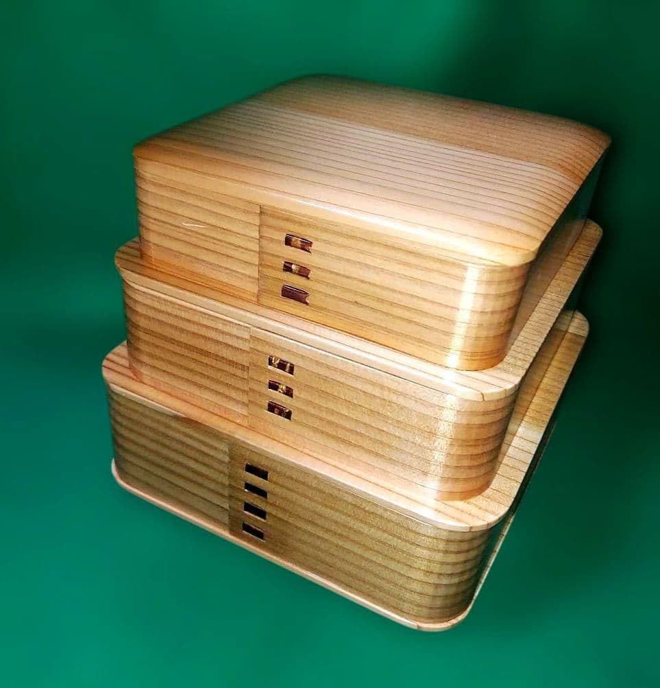 未使用 曲げわっぱ　重箱　行楽弁当　弁当箱　入れ子　脱プラ 未使用 曲げわっぱ 重箱 行楽弁当 弁当箱 入れ子 脱プラ Amazon.co.jp