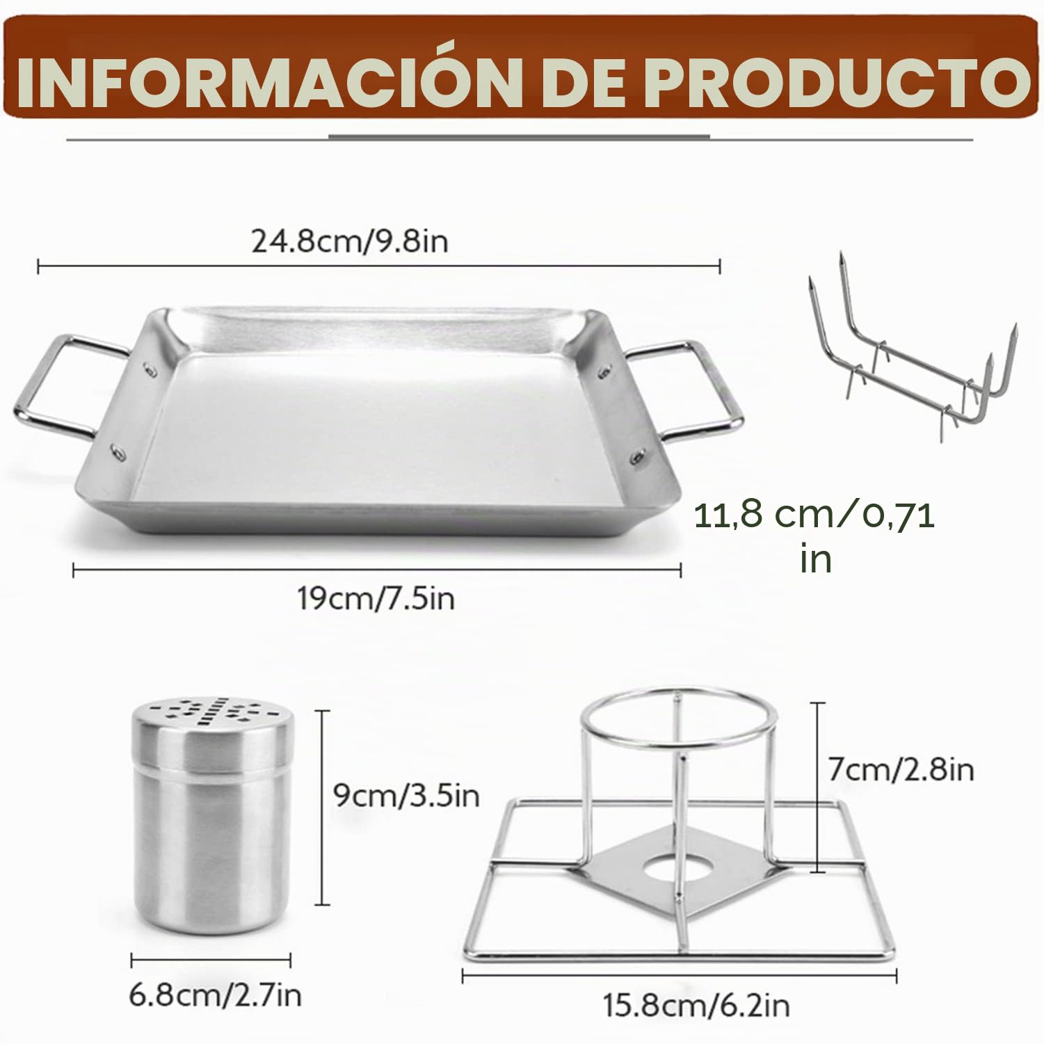 Pollo Barbacoa Soporte, Soporte para asador de Pollo de Cerveza, Soporte para Pollo de Acero Inoxidable con Bandeja de Goteo, para Acampar al Aire Libre con Barbacoa