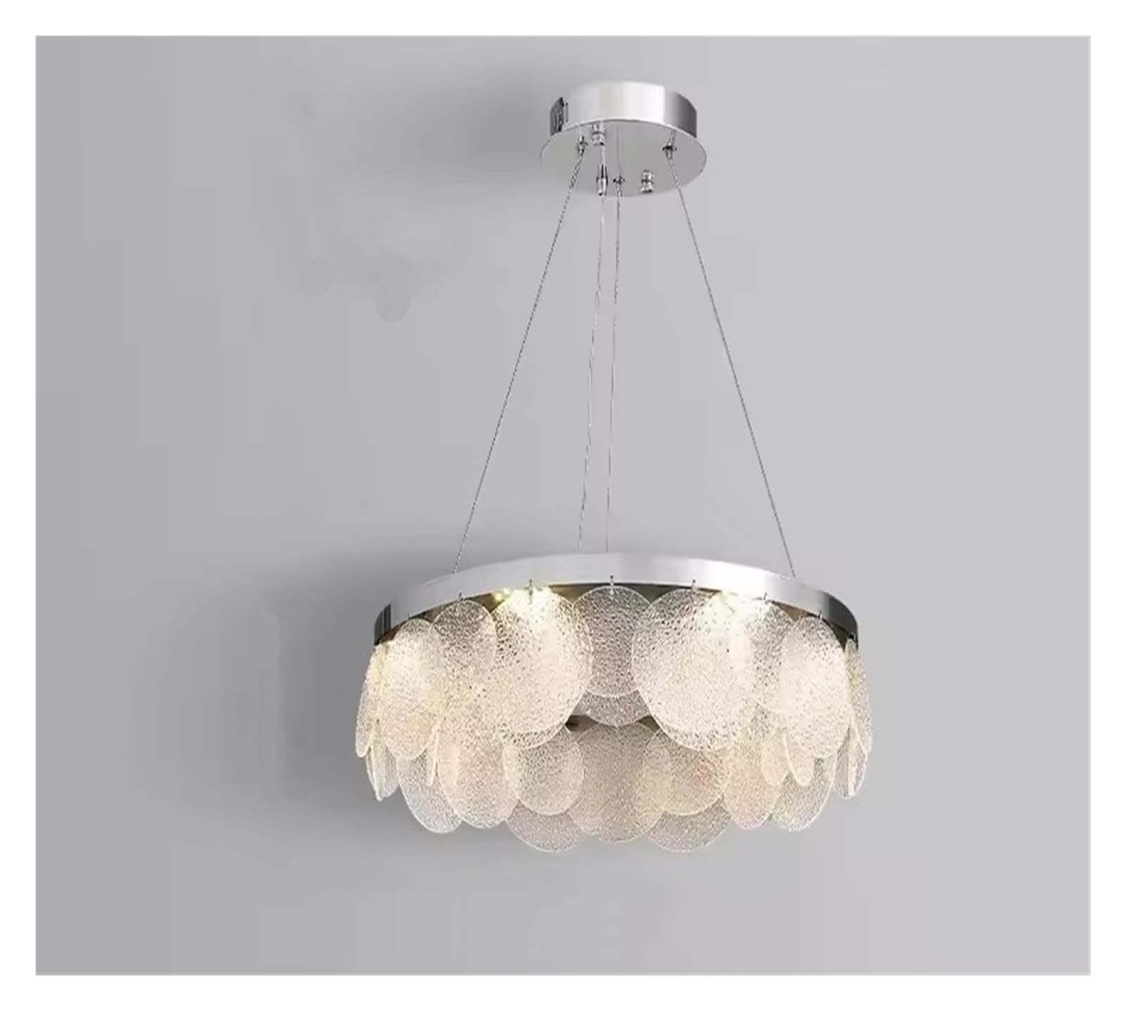 ASerZenith Italian Minimalist Chandelier Lighting For Living Room Glass Lamp Postmodern Led Ceiling Lamp Corridor Lighting Fixture,Pendant-D60Cm