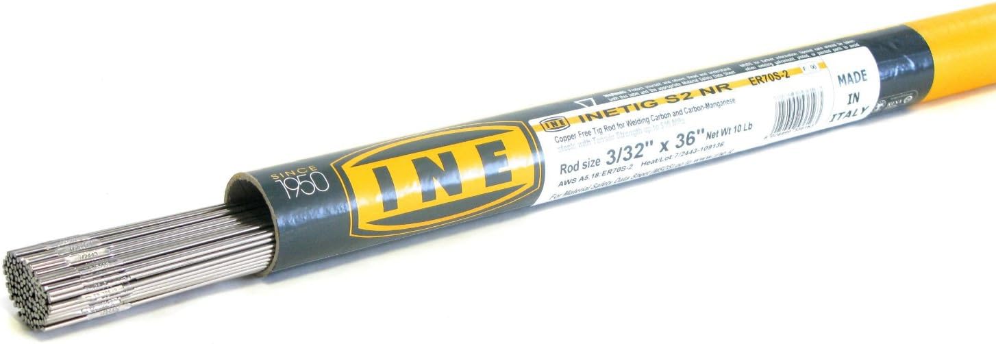 S2 COPPER FREE ER70S2 3/32 x 36Inch on 10Pound Tube Tig Rod