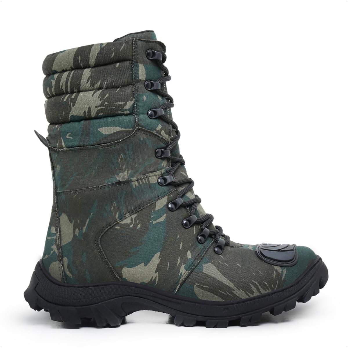 Coturno Militar Bota Tática Zíper Lughato 1907 Camuflado (41, Camuflado)