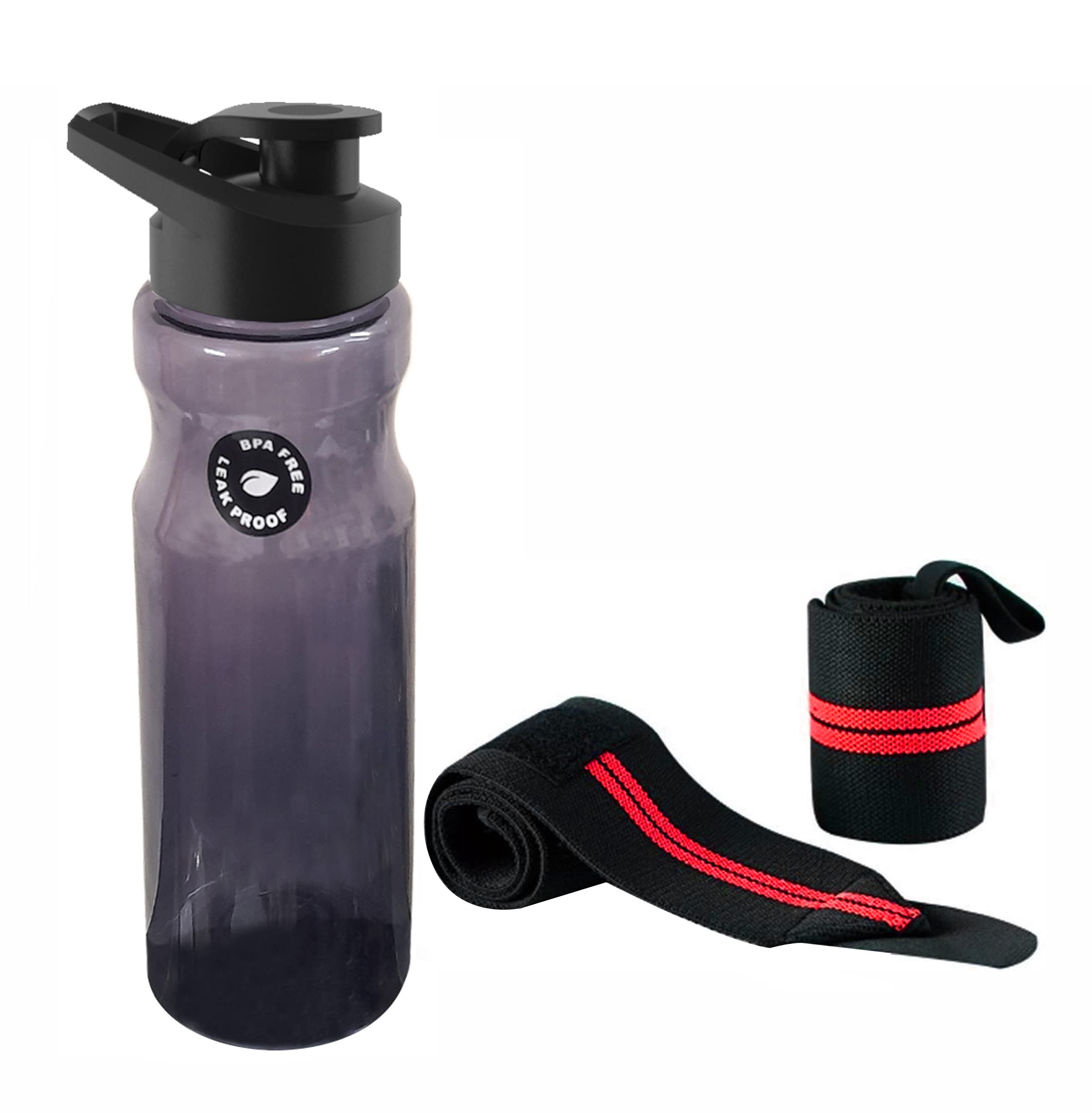 Shaker Sports Bottle Combo of Gym Water Bottle with Wrist Support Band Gym Workout| Wrist Wrap| Weight Lifting | Sports (BPA Free Gym Shaker Bottle 600 ml) | Stylish Sipper for Men & Women-picture-31