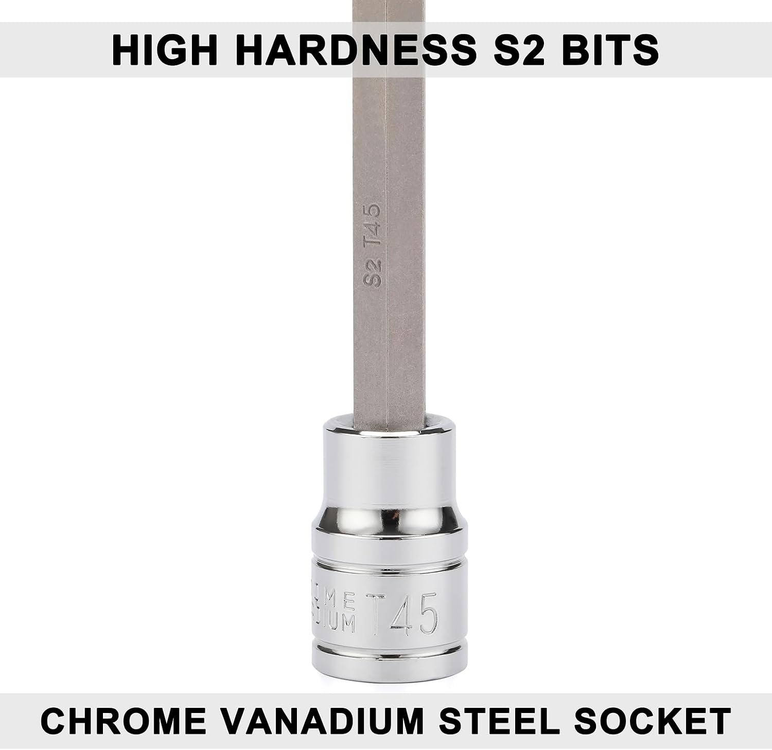 12PCS 3/8" Drive Extra Long Torx Bit Socket Set, T10-T60, 5.9" Length, CR-V, S2 Steel, Deep Star Bit Socket Set