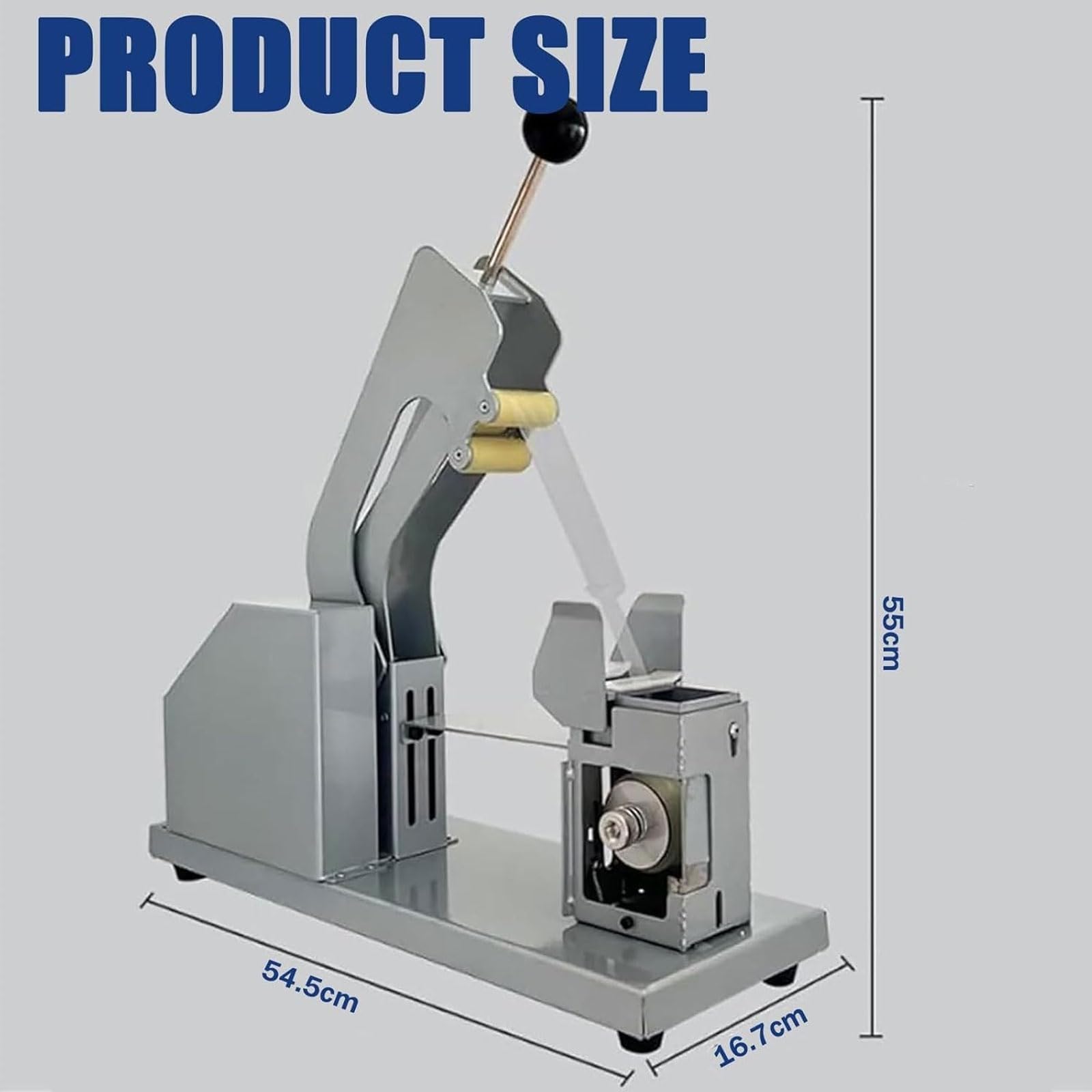 Macchina di reggiatura semiautomatica dei prodotti, tensione e altezza regolabili, sistema di legatura manuale del film del PVC del PE per il raggruppamento fresco, supermercati, mercati degli