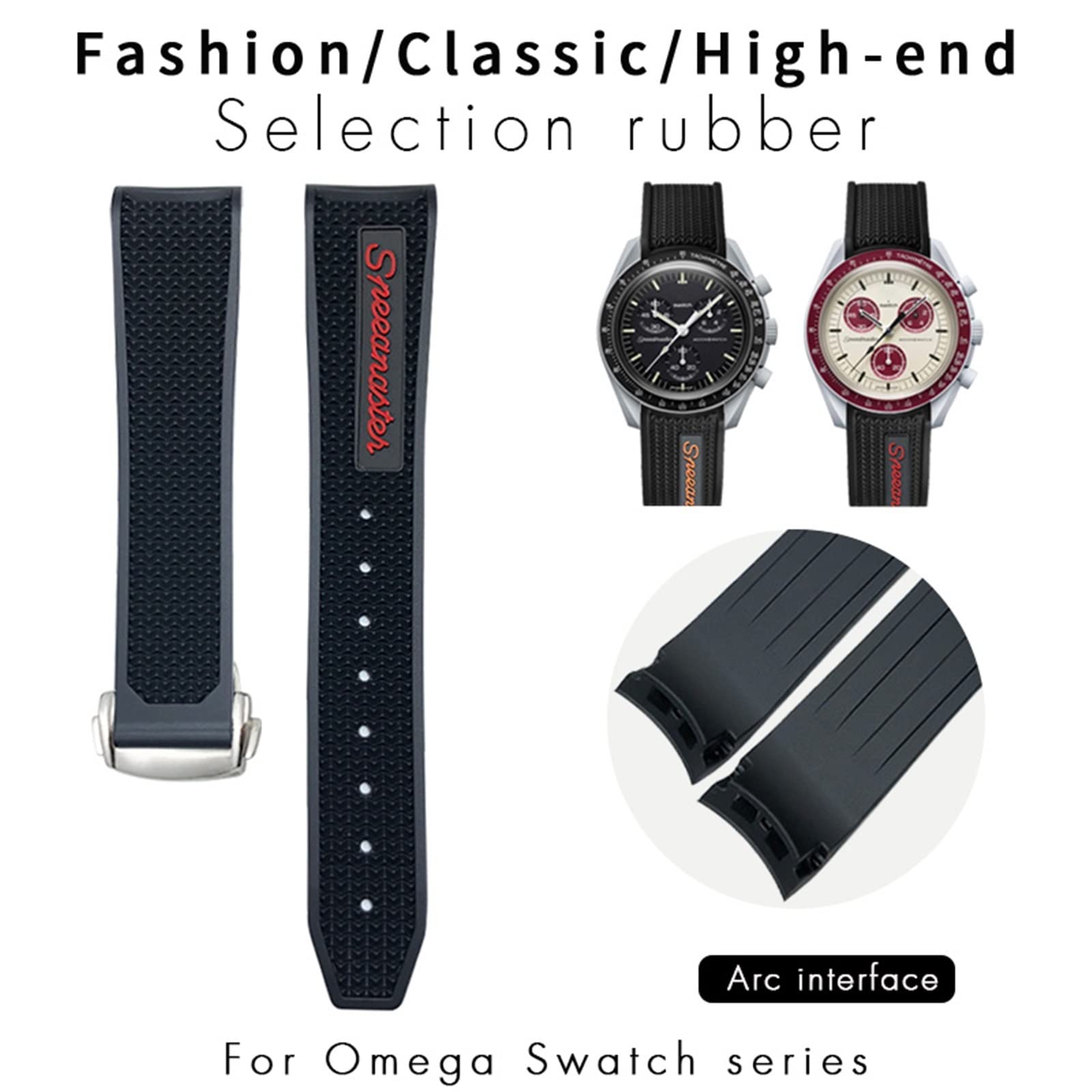 Para Omega Moonwatch Speedmaster Seamaster 300 Planet Ocean AT150 correa de reloj suave 18mm 19mm 21mm 22mm correas de reloj de silicona de goma 20mm