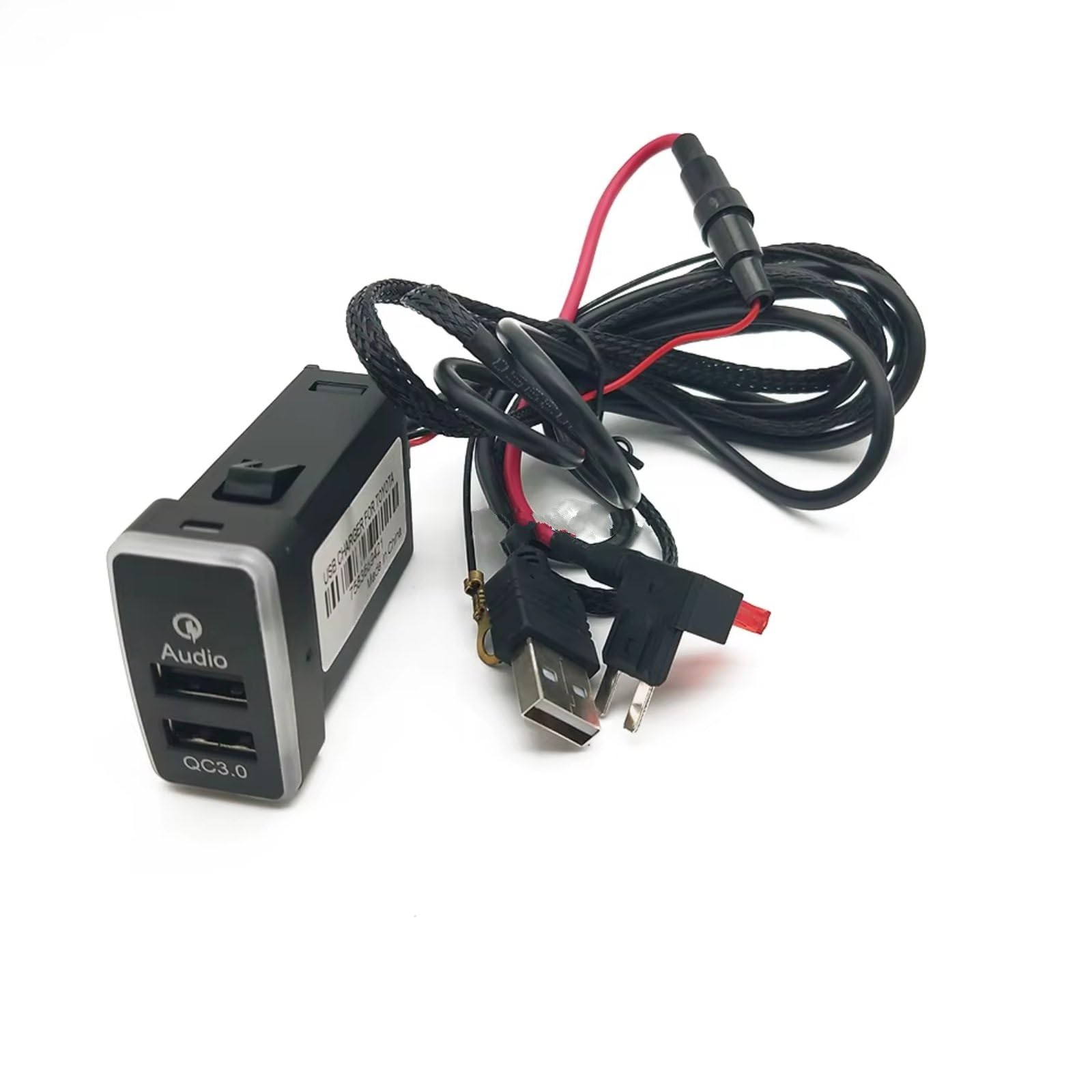 Consola USB Compatible Con Toyota Para Corolla Para FJ Cruiser Adaptador Datos Audio Automóvil Enchufe QC3.0 Adaptador Corriente Con Fusible Audio Adecuado Partes Coche