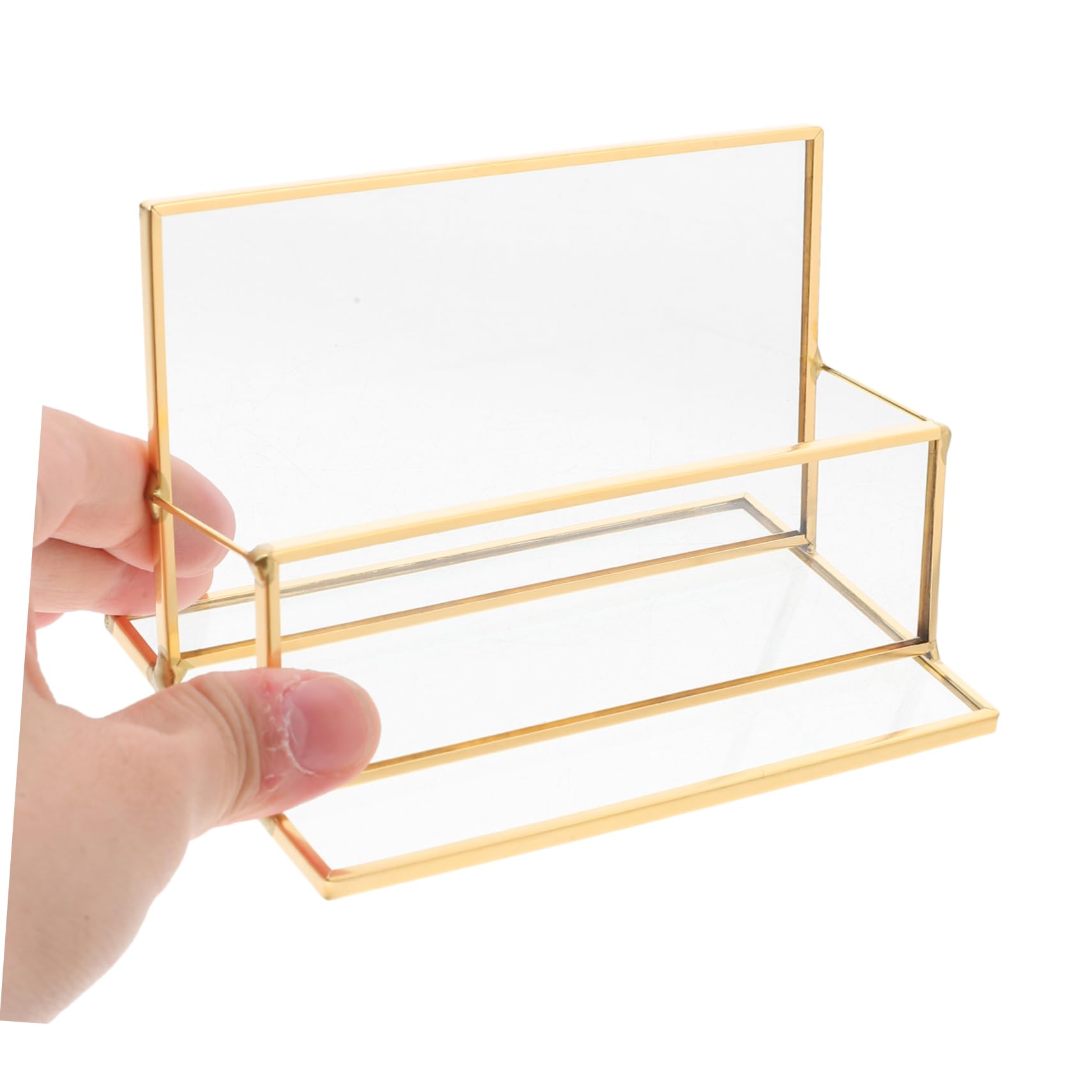 NUOBESTY 3 Sztuki Przezroczyste Etui Na Wizytówki Organizer Na Wizytówki Uchwyt Na Karty Organizer Na Biurko Etui Do Przechowywania Kart Uchwyt Na Wizytówki Podstawa Na Wizytówki Etui Do