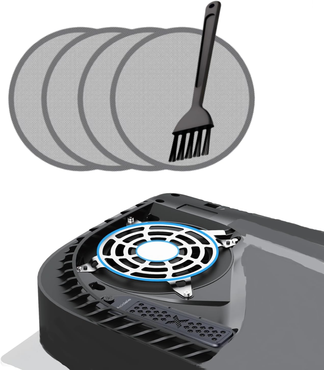 PS5 Fan Dust Filter - With 4 Dust Covers for PS5 Pro, PS5 Slim, PS5 Legacy Models