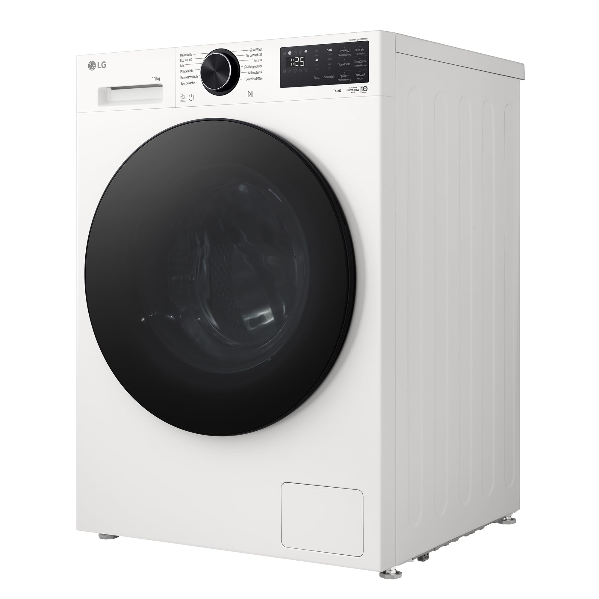 LG F4WX701Y Waschmaschine, 11 kg, AquaLock® Vollwasserschutz, AI Wash, TurboWash 360°, Inverter Direct Drive, weiß