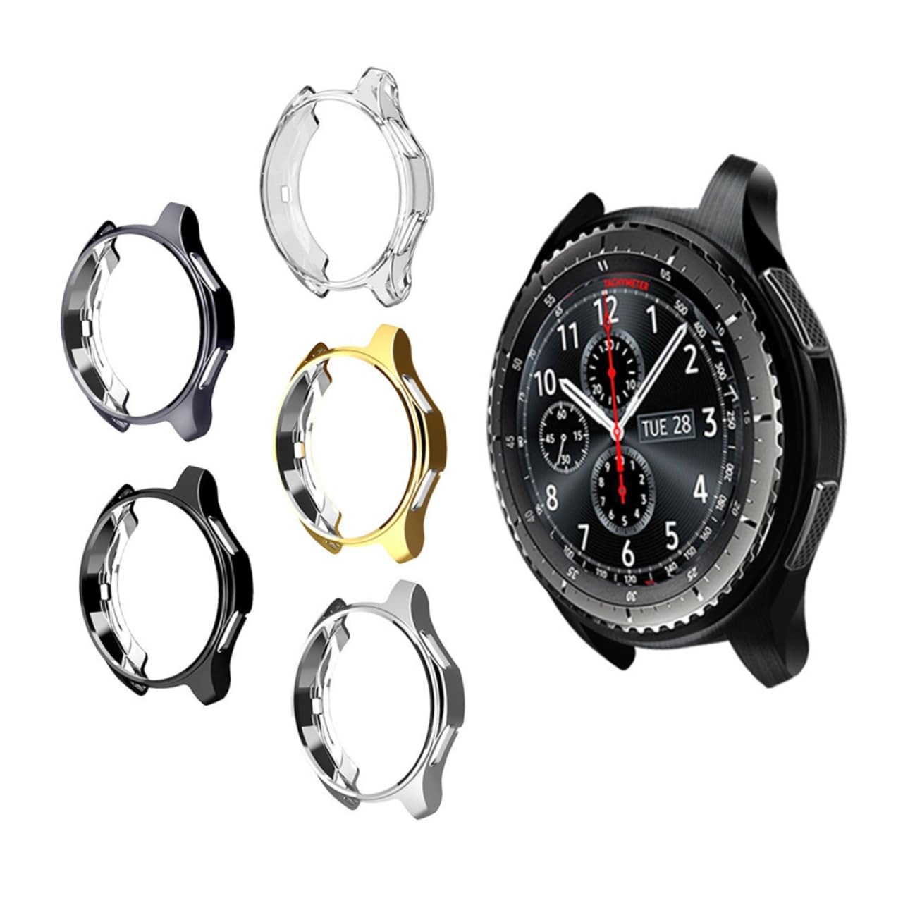 ARTIBETTER Smart Watch Protective Cover Smartwatch Accessories Kutuzov Mikaberidze Screen Protector Watch Screen Shell Watch Screen Cover Case Cover Watch Case Protective 3 Bumper