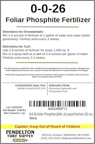 Miniatura 2 de 0-0-26 Fertilizante líquido de fosfito foliar (potasa soluble al 26%) (32 oz.)