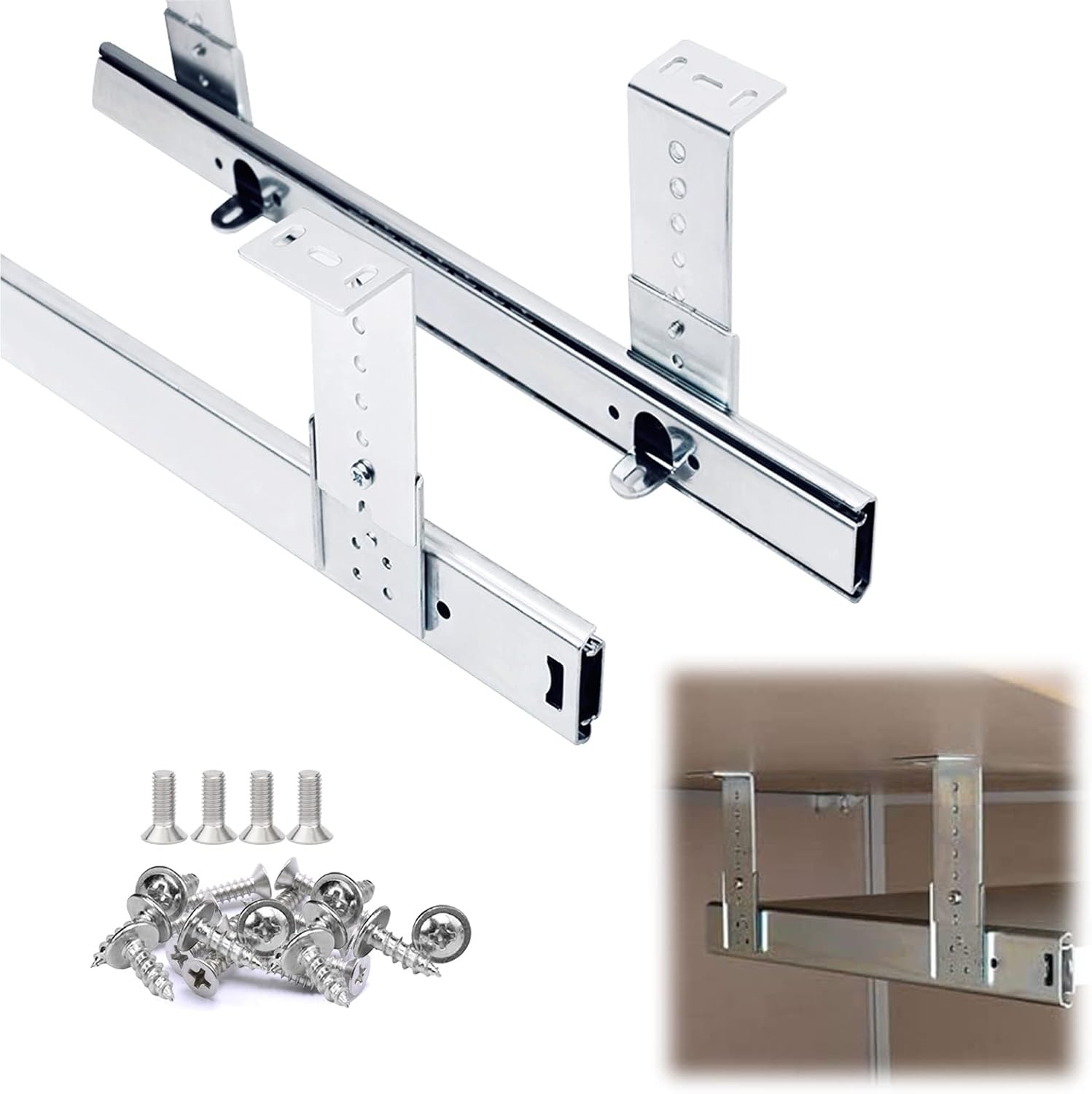 Keyboard Tray Guides Runner Keyboard Shelf Slide Rail,Thickness Steel