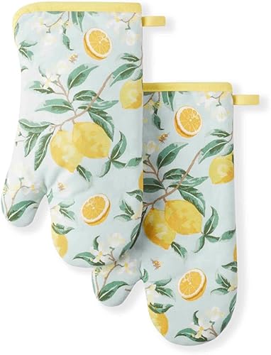 Martha Stewart Lemon Whimsy - Manoplas para horno (2 unidades), color amarillo, 7 x 13 pulgadas disponible en Yaxa Costa Rica
