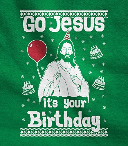 Tstars Jesus Birthday Funny Holiday Xmas Long Sleeve Sweatshirt for Men Women Ugly Christmas Sweater Style2