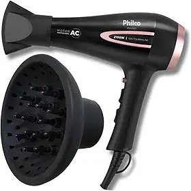 Secador de Cabelo Profissional PSA3250 2100W Íon Tourmaline com Difusor de Cachos - 220v