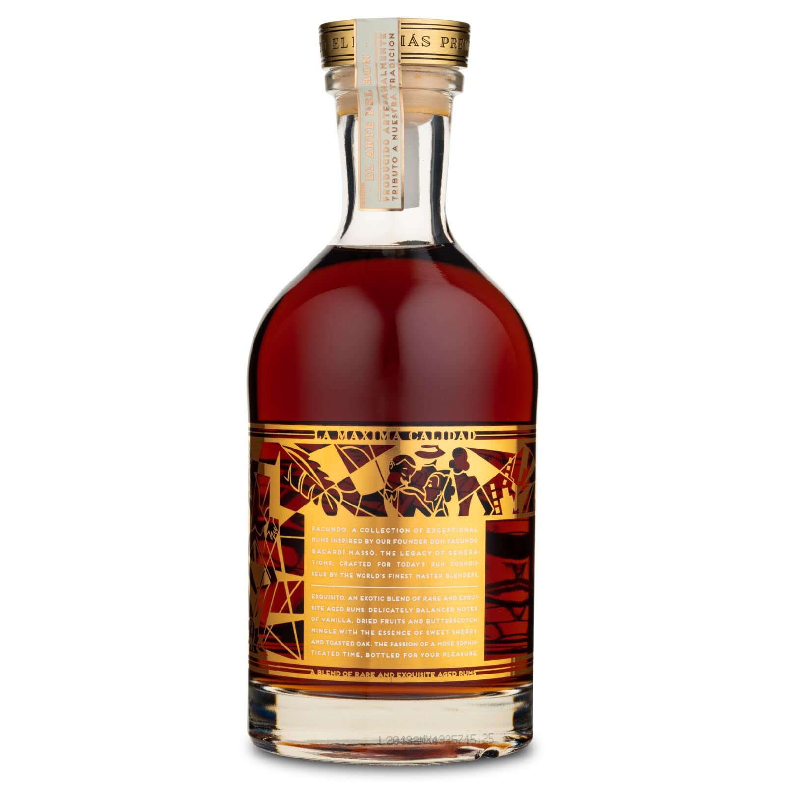 Facundo Exquisito Premium Aged Dark Rum in Geschenkbox, tropisch gereifter dunkler Rum, im Sherryfass veredelt, BACARDÍ, ideal als Geschenk, 40% Vol., 70 cl/700 ml