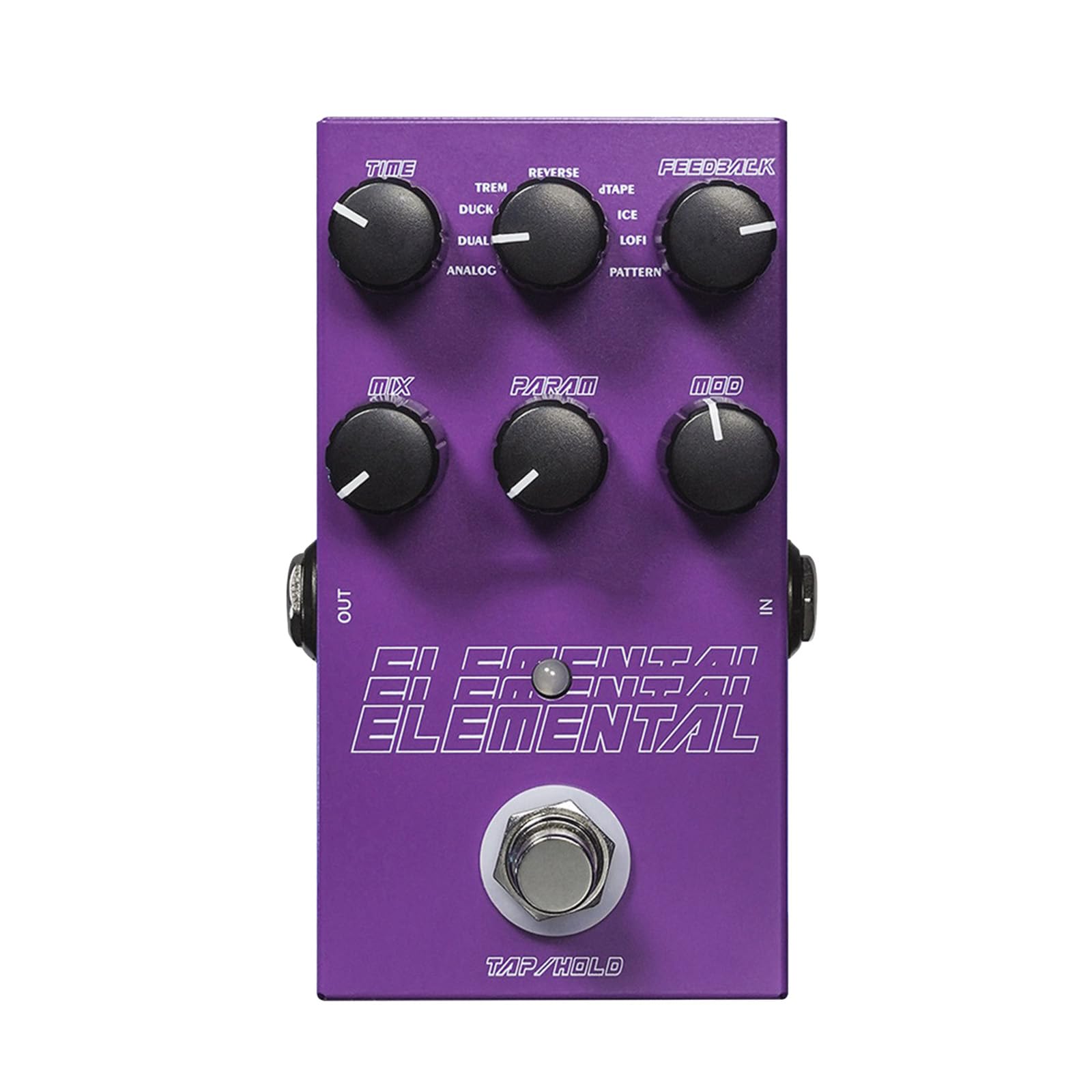 Nikou M-VAVE Delay - Pedale digitale Delay con 9 regolatori di effetti, ingresso per chitarra, alloggiamento in metallo, DC9 V/tipo C, 2 modalità di alimentazione (viola)