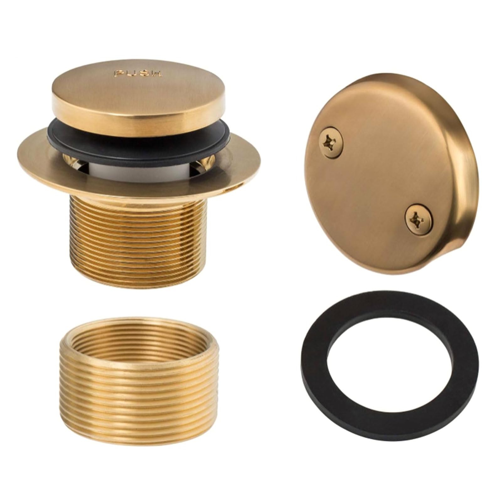 Yrohgkpn B Drain Replacement Set With 2 Hole Overflows Cover Contemporary Athtu Drain Assembly Set With Toe Functionality Coarse Thread Assembly