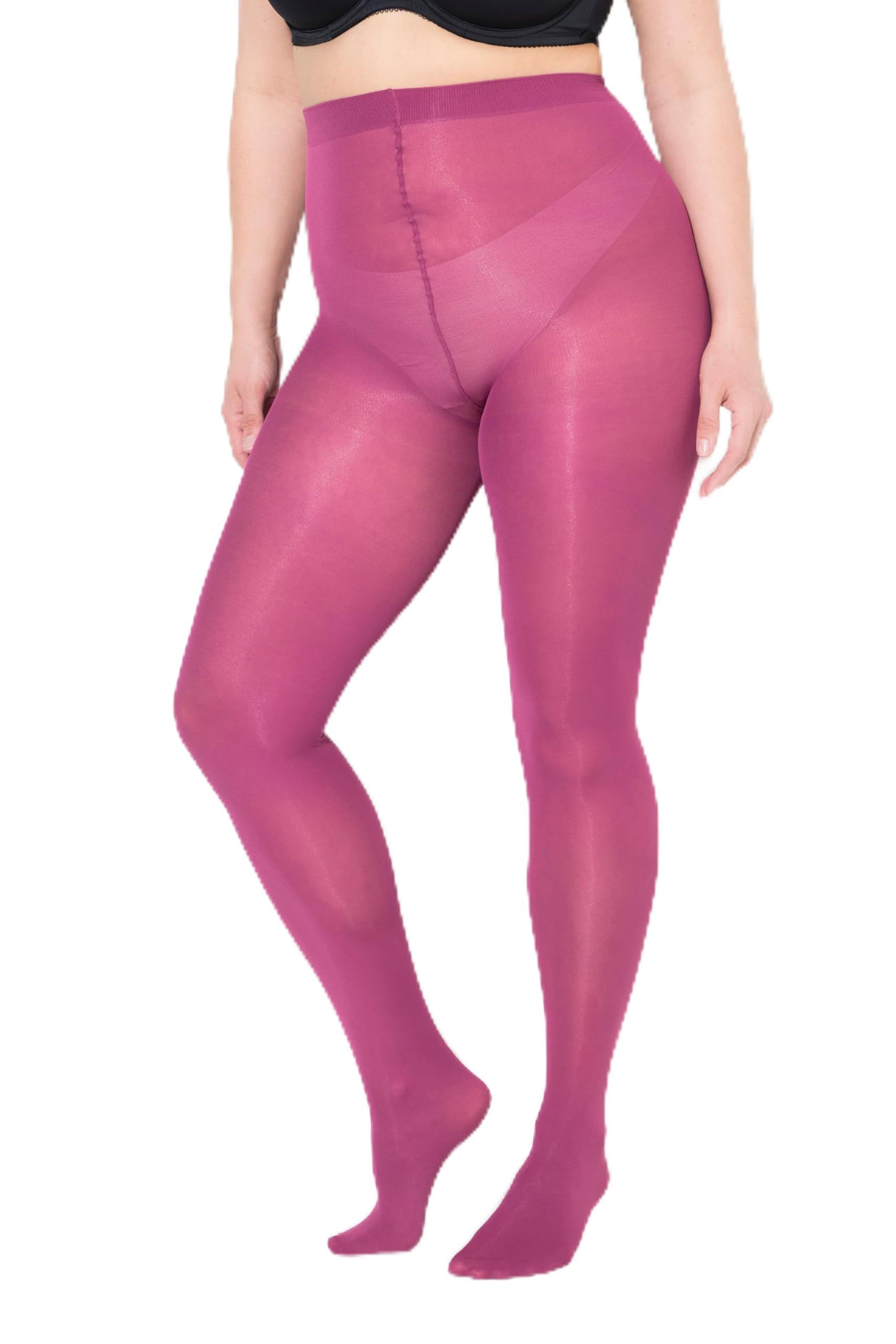 Ulla Popken Damen große Größen Übergrößen Plus Size Essential Mikrofaser-Strumpfhose, 60 den 677767