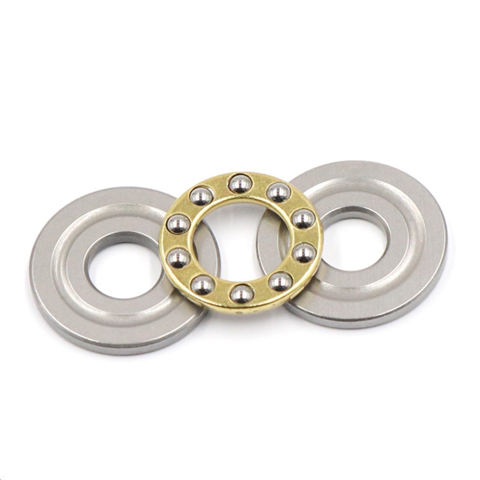 1 Uds Mini 3 en 1 Plano rodamiento de Bolas Axial rodamiento de Empuje F2-6M F2.5-6M F3-8M F5-10M F6-12M F7-15M F8-16M F10-18M F12-21M F12-23M (Size : F4-10M 4x10x4)