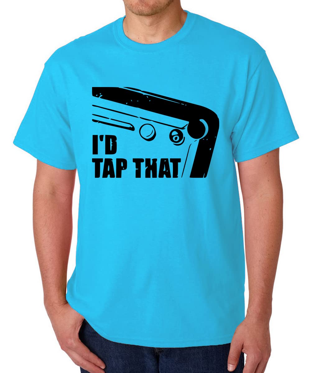 CaseriaMen's Round Neck Cotton Half Sleeved T-Shirt with Printed Graphics - Tap That Billiards