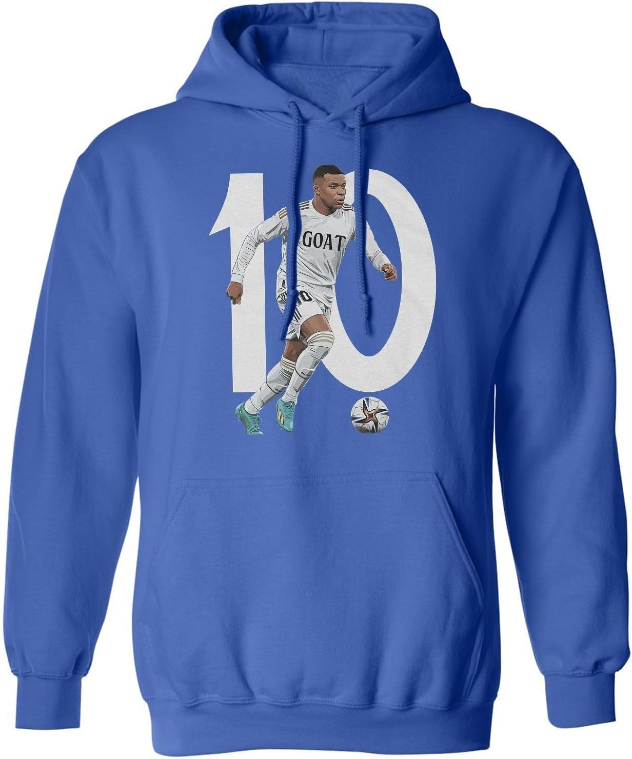 Mbappe 10 Inspired Graphic – Madrid Goat Tribute Unisex Hooded Sweatshirt