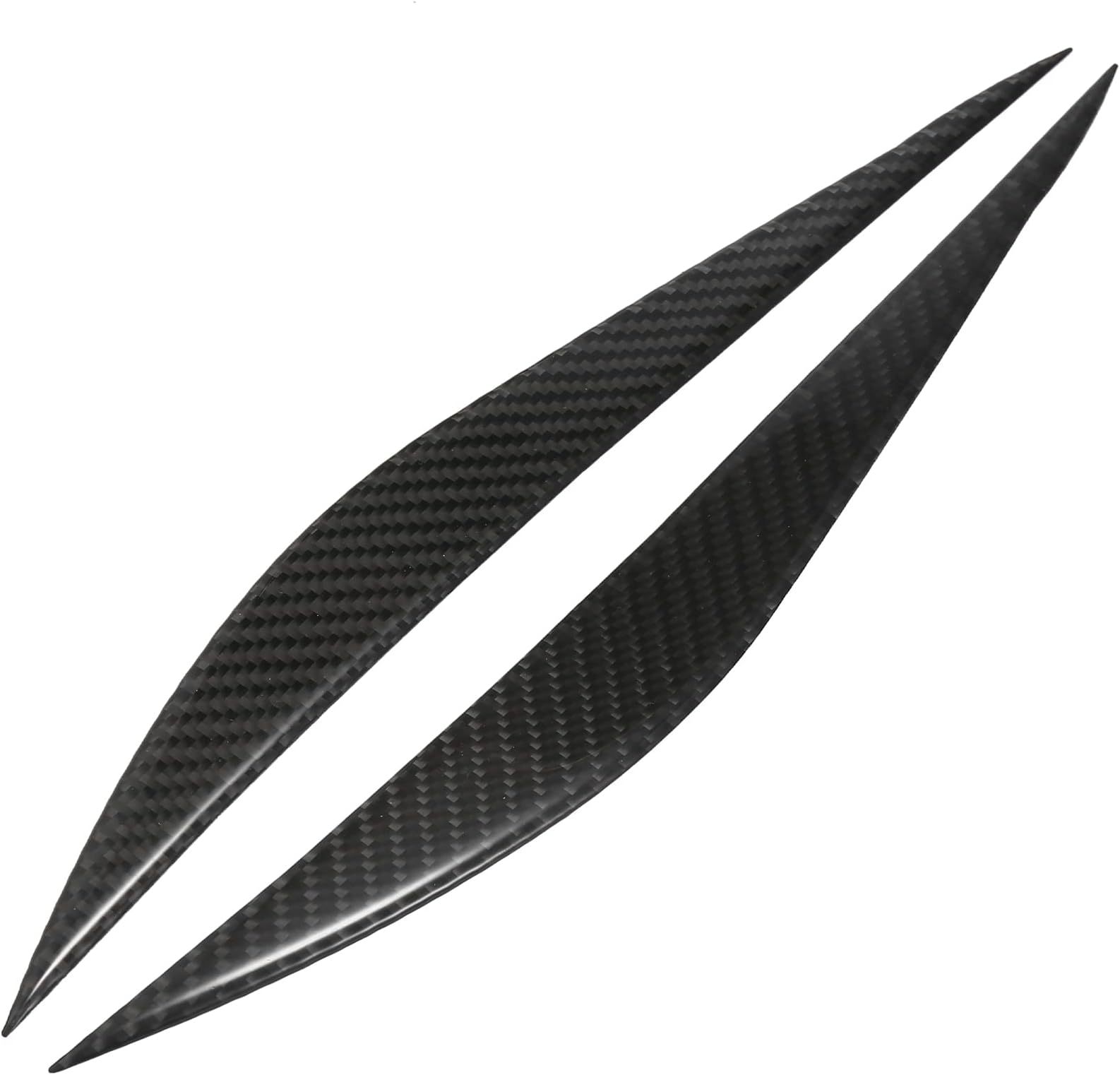 X AUTOHAUX 1 Pair Headlight Eye Lid Cover Decoration Styling Sticker for BMW F30 2013-2018 Carbon Fiber Pattern Eyebrows Black