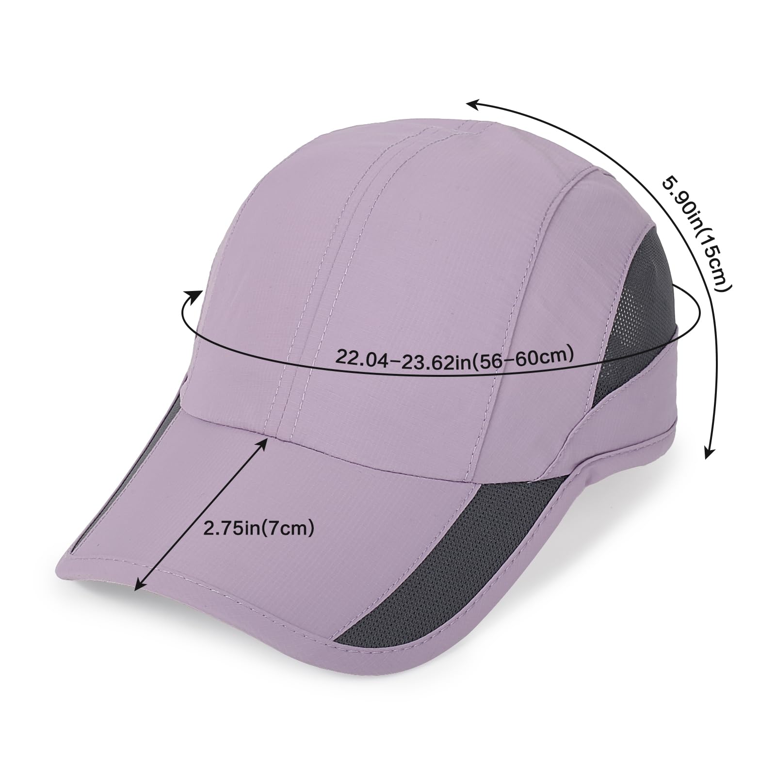 HH HOFNEN Gorra de béisbol de secado rápido sin estructura para correr, resistente al agua, UPF 50+, de malla, para hombre y mujer
