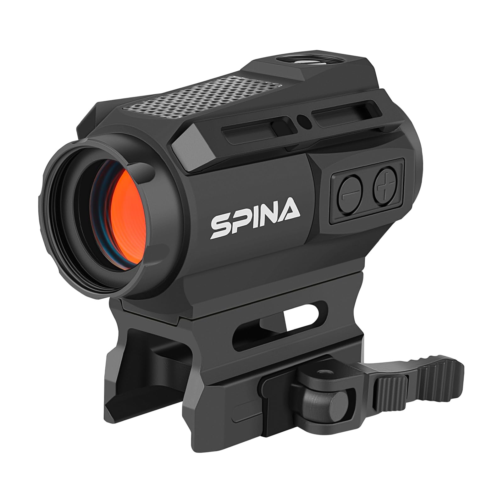 SPINA OPTICS SYM-20B Solar Red Dot Sight,Tactical Hunting Shooting Red Dot Scope with Dual Power Supply System,2 MOA Solar Reflex Red Dot Optics with Absolute Co-Witness Picatinny Mount -Black