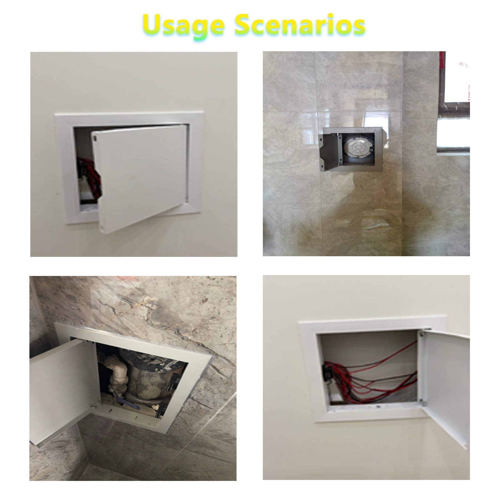 Porta di accesso ad incasso in lega di alluminio senza giunzioni - Sportello di ispezione delle utenze push to open-1pz(330x457mm)