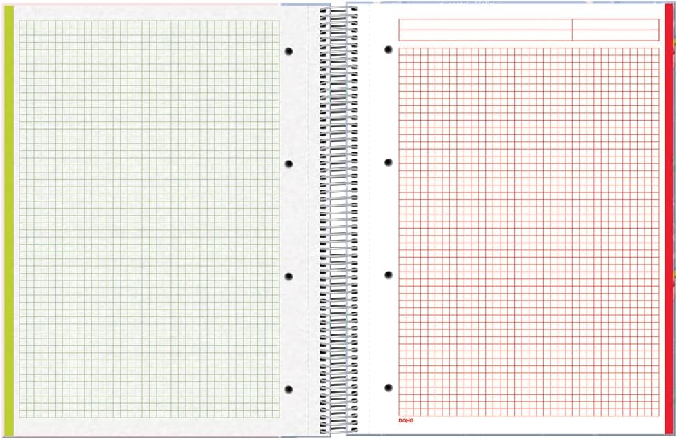 DOHE - A4 Squared Notebook - Spiral Binding, 100 Sheets of 90 g/m², 5 mm Square, Hardcover, Pink Panther ecoPink, School Supplies, FSC Mix AEN-COC-000243 - Pink