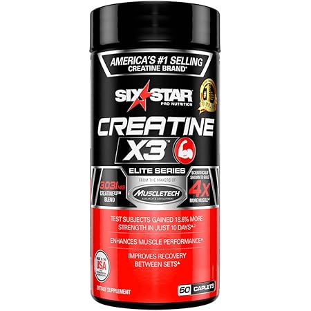Creatine Pills | Six Star Post Workout X3 Creatine Capsules | Creatine Monohydrate Blend | Muscle Recovery & Muscle Builder for Men & Women | Creatine Supplements | Creatina Monohidratada, 20 Servings