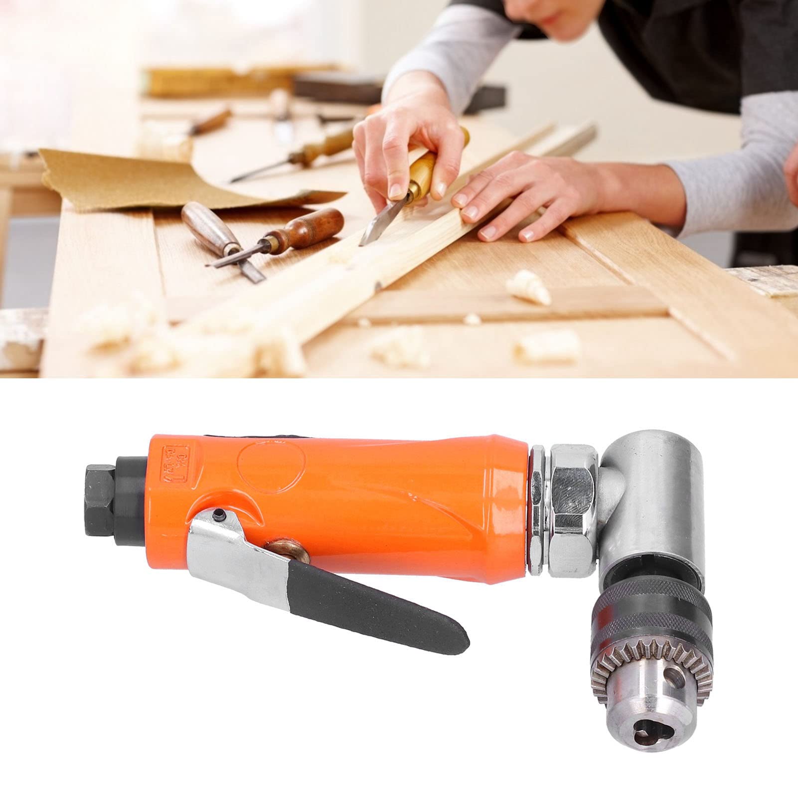 Perceuse D'Angle Pneumatique Backbayia 90° – Mini Foreuse Coudée à Air Comprimé Pour Espaces Confinés – Modèle 7004L