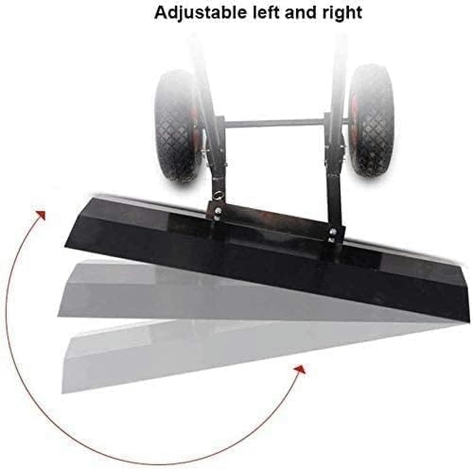 Schneeschaufel mit Rädern, robuster, rollender, verstellbarer Schneeschieber mit 6-Zoll-Polypropylenrädern und verstellbarem Aluminiumgriff, effizienter Schneepflug zum Räumen von Einfahrten oder Ge