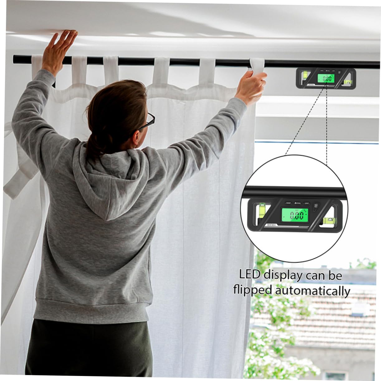 ULTECHNOVO 3pezzi Livella Digitale Magnetica Con Funzione Inclinometro Strumento Di Misura Versatile Per Angoli e Pendenze Per Lavori Di Falegnameria Installazioni e Decorazioni Domestiche