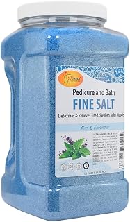 SPA REDI - Detox Foot Soak Pedicure and Bath Fine Salt, Mint and Eucalyptus, 128 Oz - Made with Dead Sea Salts, Argan Oil, Coconut Oil, and Essential Oil - Hydrates, Softens and Moisturizes