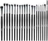 MSQ Eyeshadow Brushes Set 20pcs Makeup Eye Brushes Eyeshadow Blending Brush Eyebrow Eyeliner Lip Brush Beauty Brushes-Black