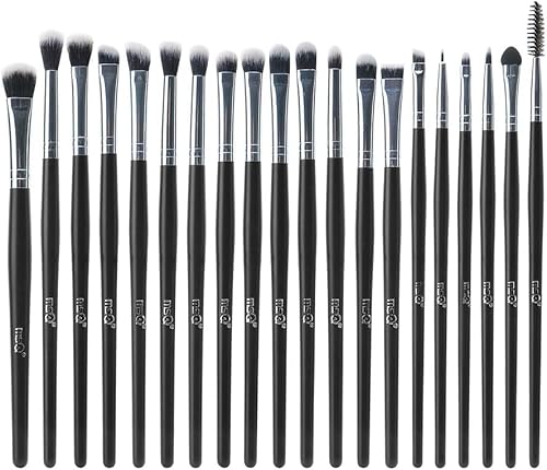 MSQ Eyeshadow Brushes Set 20pcs Makeup Eye Brushes Eyeshadow Blending Brush Eyebrow Eyeliner Lip Brush Beauty Brushes-Black