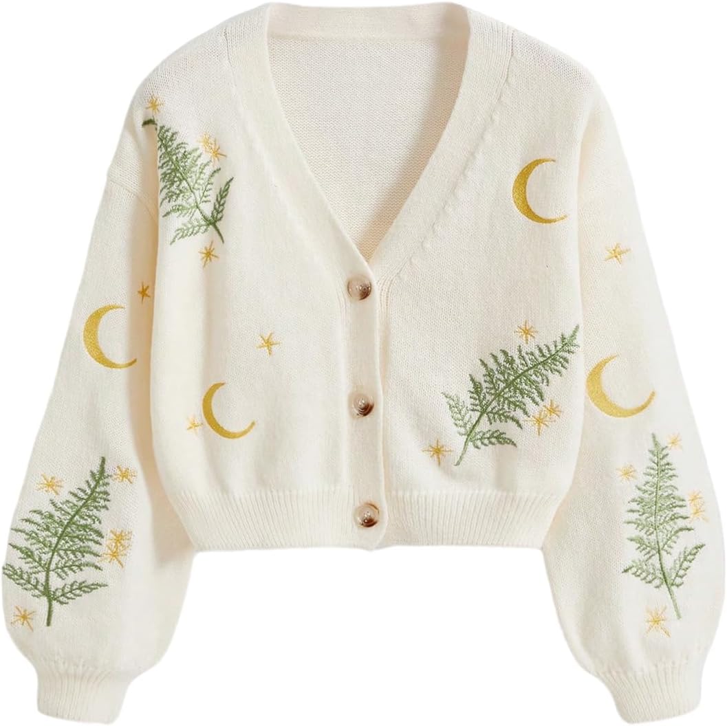 BEAUDRM Women's Halloween Goth Cardigan Sweater Button Up Cardigan image 5