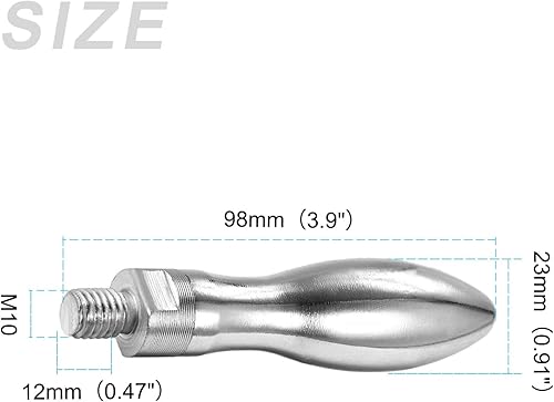Miniatura 2 de METALLIXITY Perillas de tornillo de mango de sujeción (M10x12mm) 1 unidad, manivela de metal agarre cónico - para construcción de viviendas, máquina