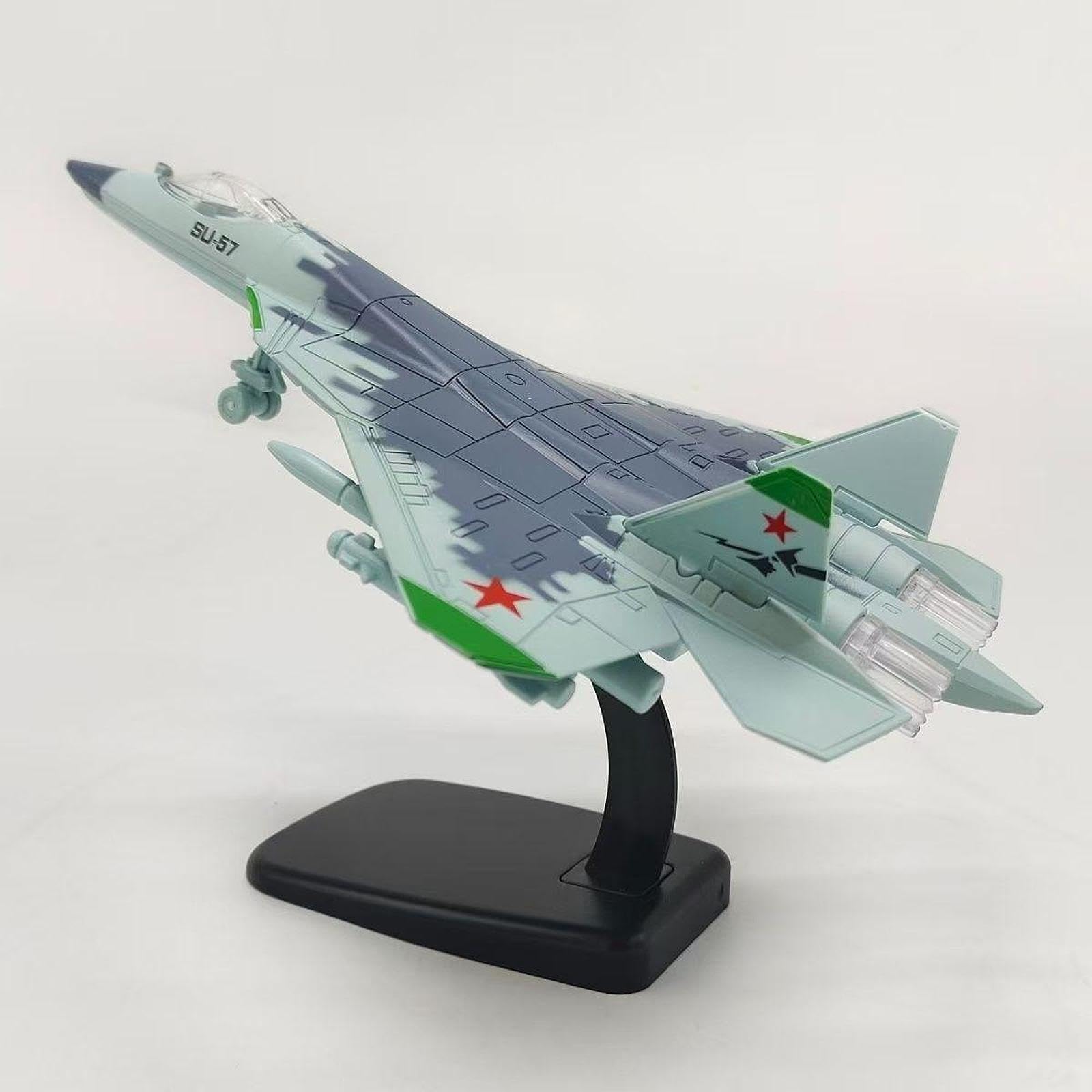Modellino di Aereo in 1:72, Decorazione da Tavolo, Giocattolo in Miniatura con Base per Bar, Soggiorno, Mensola, Mobile TV, Ufficio, Blu