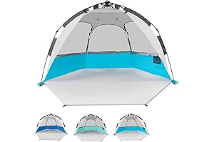 Mansader 6 Person Instant Pop Up Beach Tent with Extended Floor