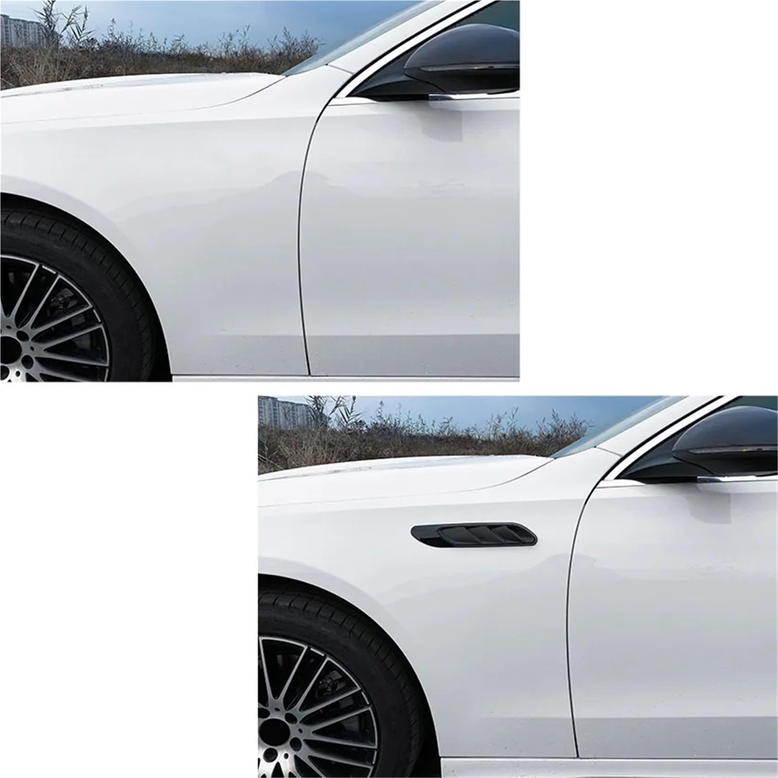 Do klasy C W206 2022 + C200 C260 Kratka wlotu powietrza | Modyfikacja naklejki samochodowej wylotu powietrza(Piano black)