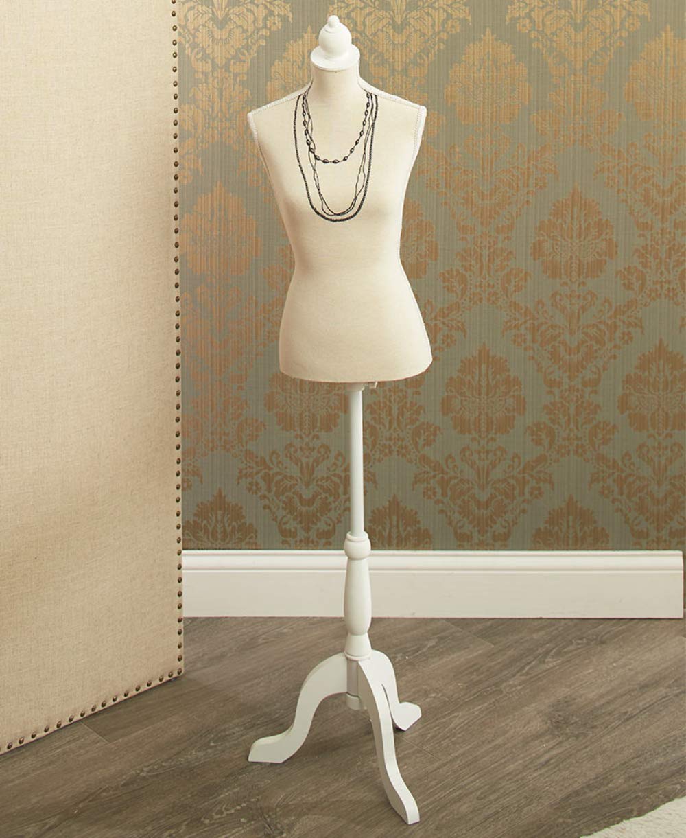 MattsGlobal Shop Elegant Jewelry Storage Collection - Metal MDF Linen Plastic MDF and Wood - Stylish Way to Stay Organized (Jewelry Display Mannequin)