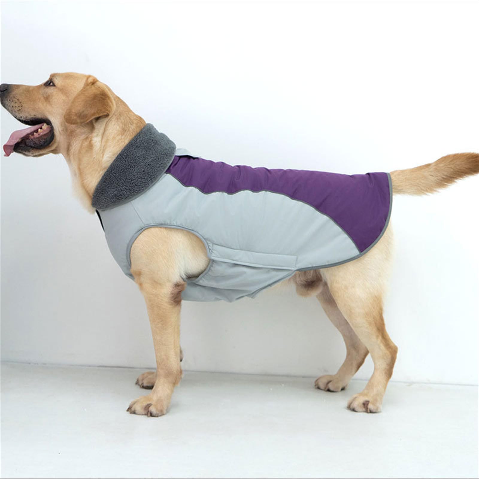 Gilet en fourrure unie pour chiens de petite et grande taille - Combinaison douce - Pull d'hiver thermique