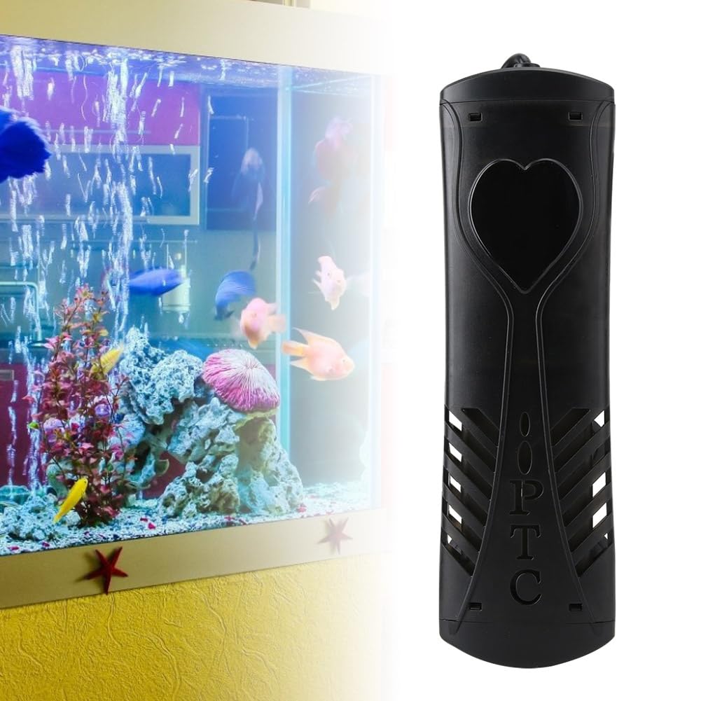 Calentador de Acuario, Temperatura Ajustable, Apagado Automático, Pantalla LED, Calentador Digital de Pecera PTC, Varilla de Calentamiento de Acuario con Ventosa (1000W)