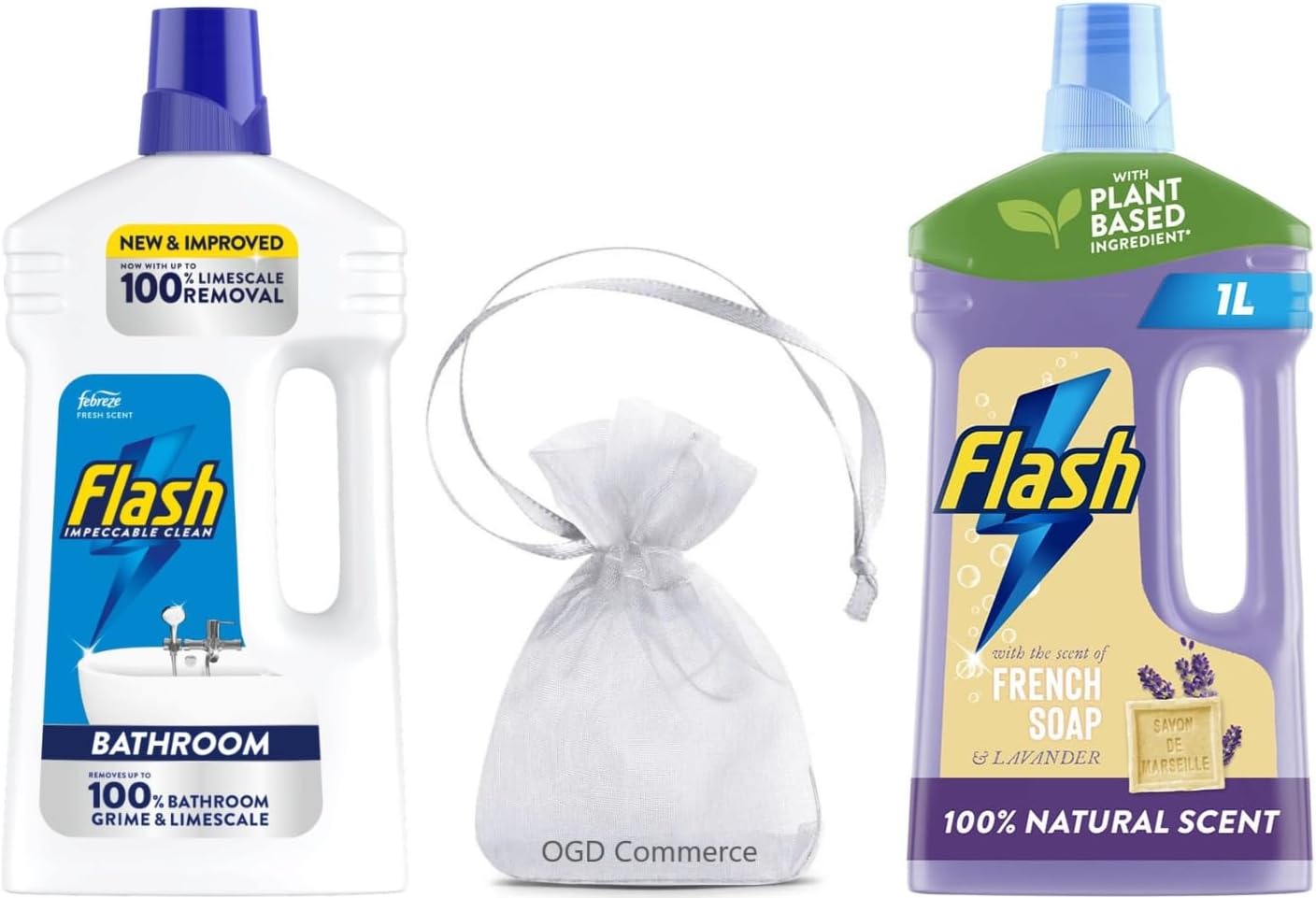 Flash All Purpose & Floor cleaner, Pack of 2 Bottles Bathroom Cleaner